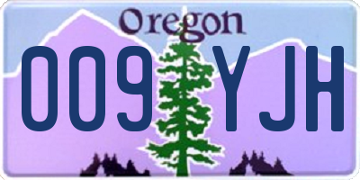 OR license plate 009YJH