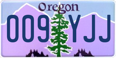 OR license plate 009YJJ