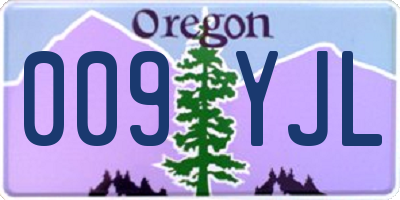 OR license plate 009YJL