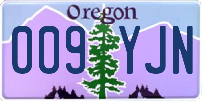 OR license plate 009YJN