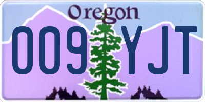 OR license plate 009YJT