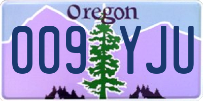 OR license plate 009YJU
