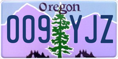 OR license plate 009YJZ