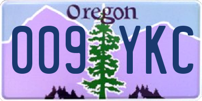 OR license plate 009YKC