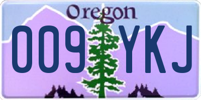 OR license plate 009YKJ