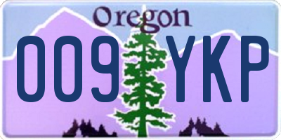 OR license plate 009YKP