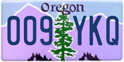OR license plate 009YKQ