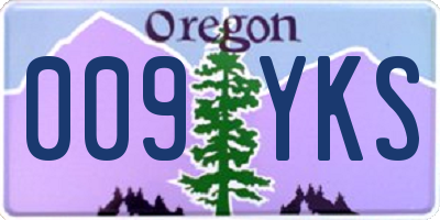 OR license plate 009YKS