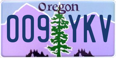 OR license plate 009YKV