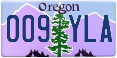 OR license plate 009YLA