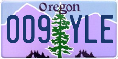OR license plate 009YLE