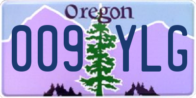 OR license plate 009YLG