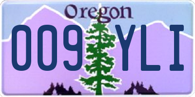 OR license plate 009YLI