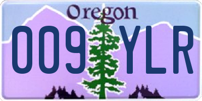 OR license plate 009YLR