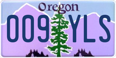 OR license plate 009YLS