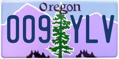 OR license plate 009YLV