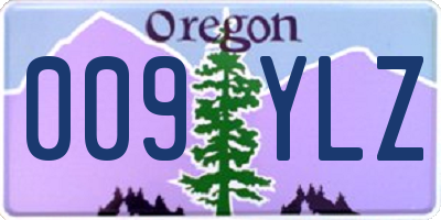 OR license plate 009YLZ