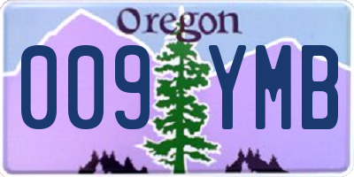 OR license plate 009YMB