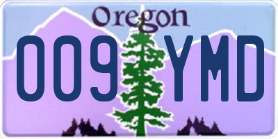 OR license plate 009YMD