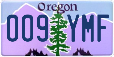 OR license plate 009YMF