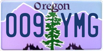 OR license plate 009YMG