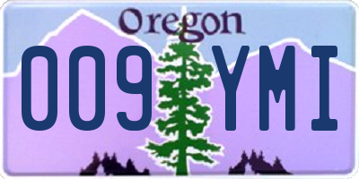 OR license plate 009YMI