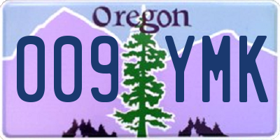 OR license plate 009YMK