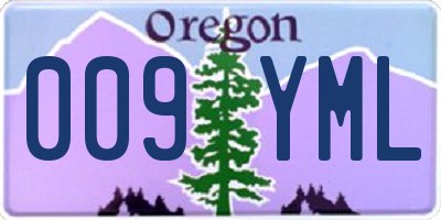 OR license plate 009YML