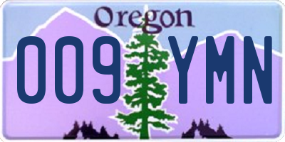 OR license plate 009YMN