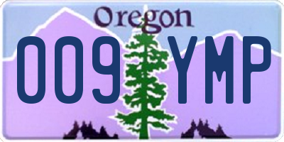 OR license plate 009YMP