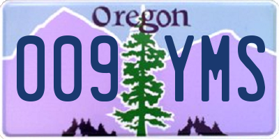 OR license plate 009YMS