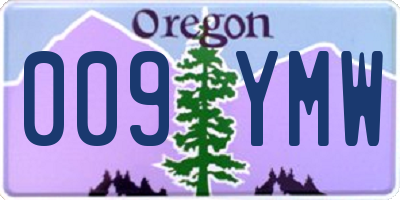 OR license plate 009YMW