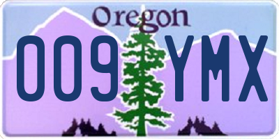 OR license plate 009YMX