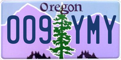 OR license plate 009YMY