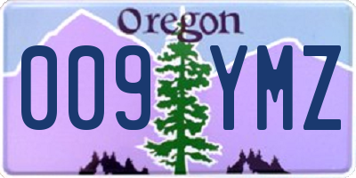OR license plate 009YMZ