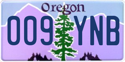 OR license plate 009YNB
