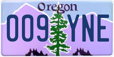 OR license plate 009YNE