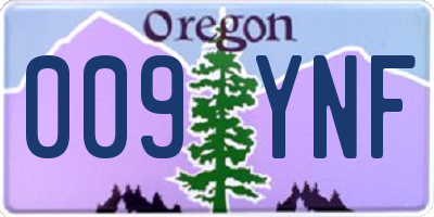 OR license plate 009YNF