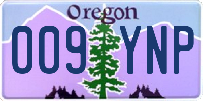OR license plate 009YNP