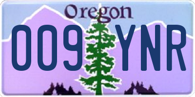 OR license plate 009YNR