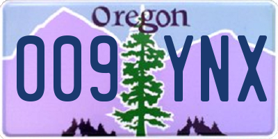 OR license plate 009YNX