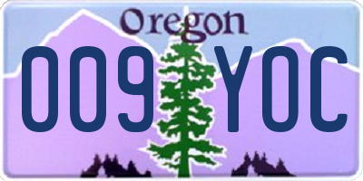 OR license plate 009YOC