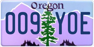OR license plate 009YOE
