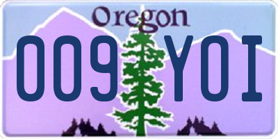 OR license plate 009YOI