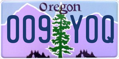 OR license plate 009YOQ