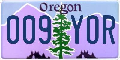 OR license plate 009YOR