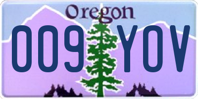 OR license plate 009YOV