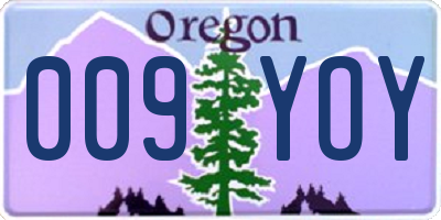 OR license plate 009YOY