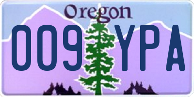 OR license plate 009YPA
