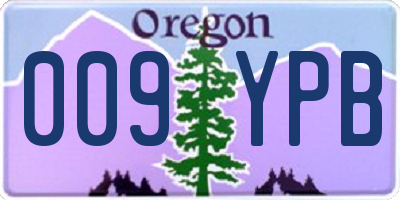 OR license plate 009YPB